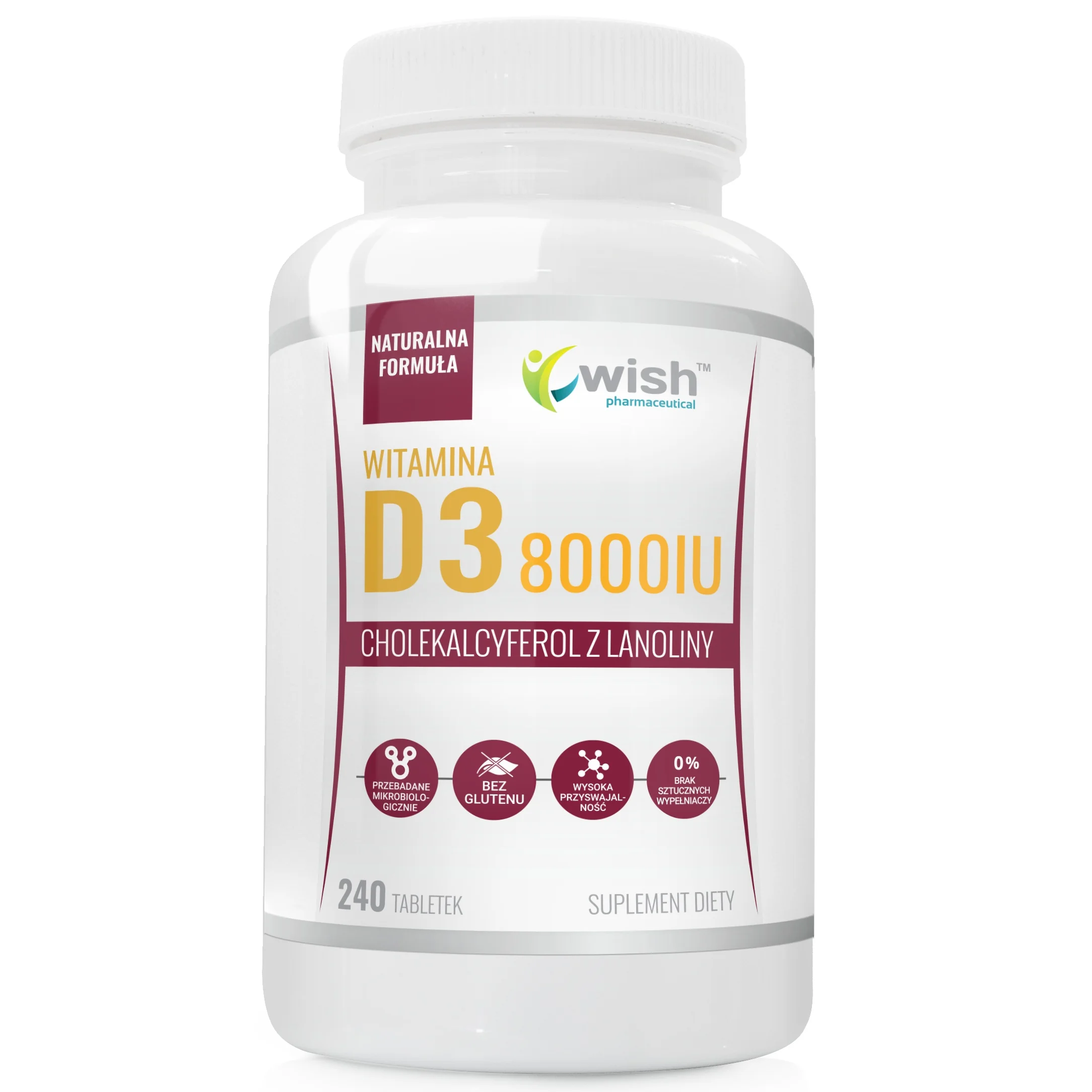 Wish Witamina D3 8000 IU 240 tabletek