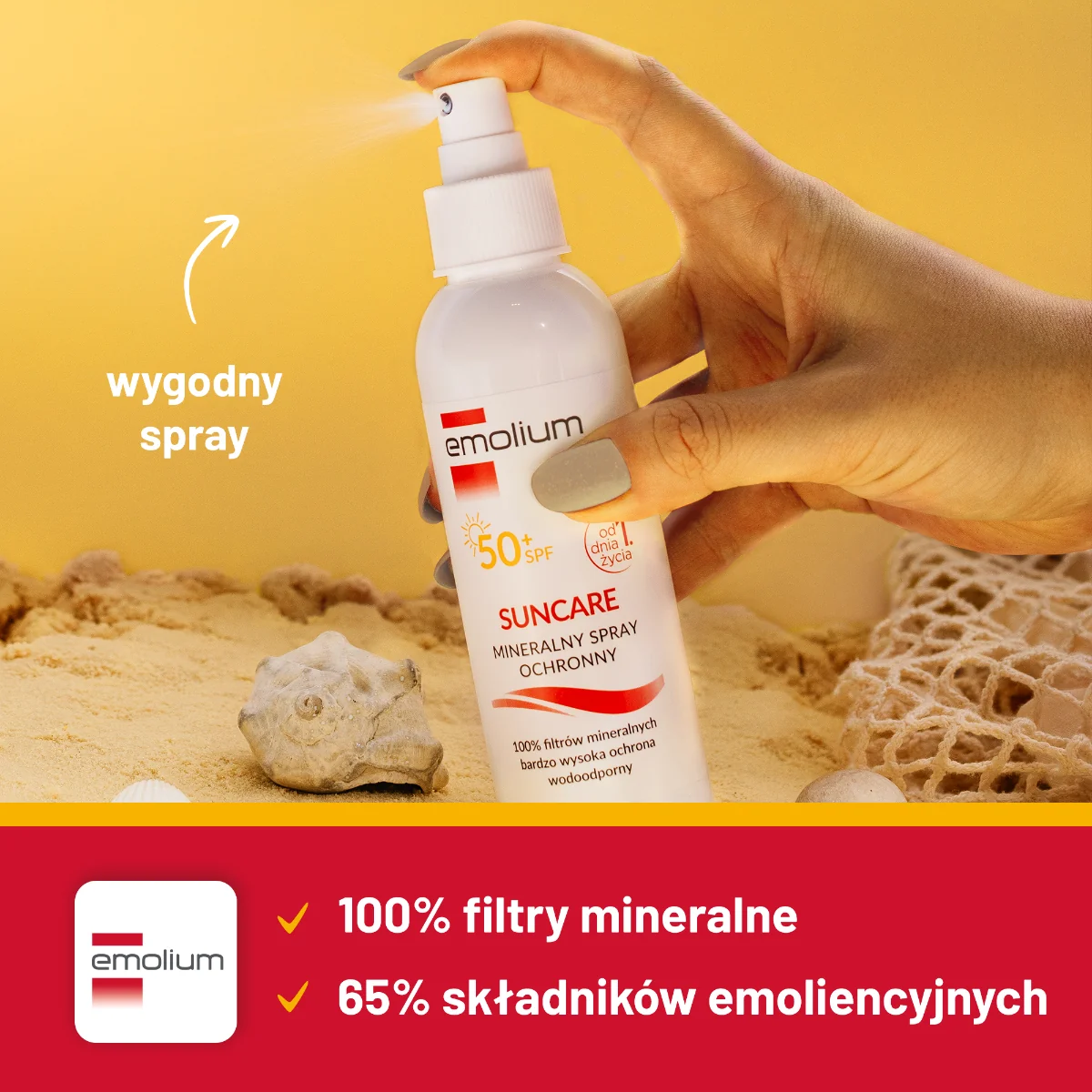 Emolium Suncare mineralny spray ochronny SPF 50+, 100 ml