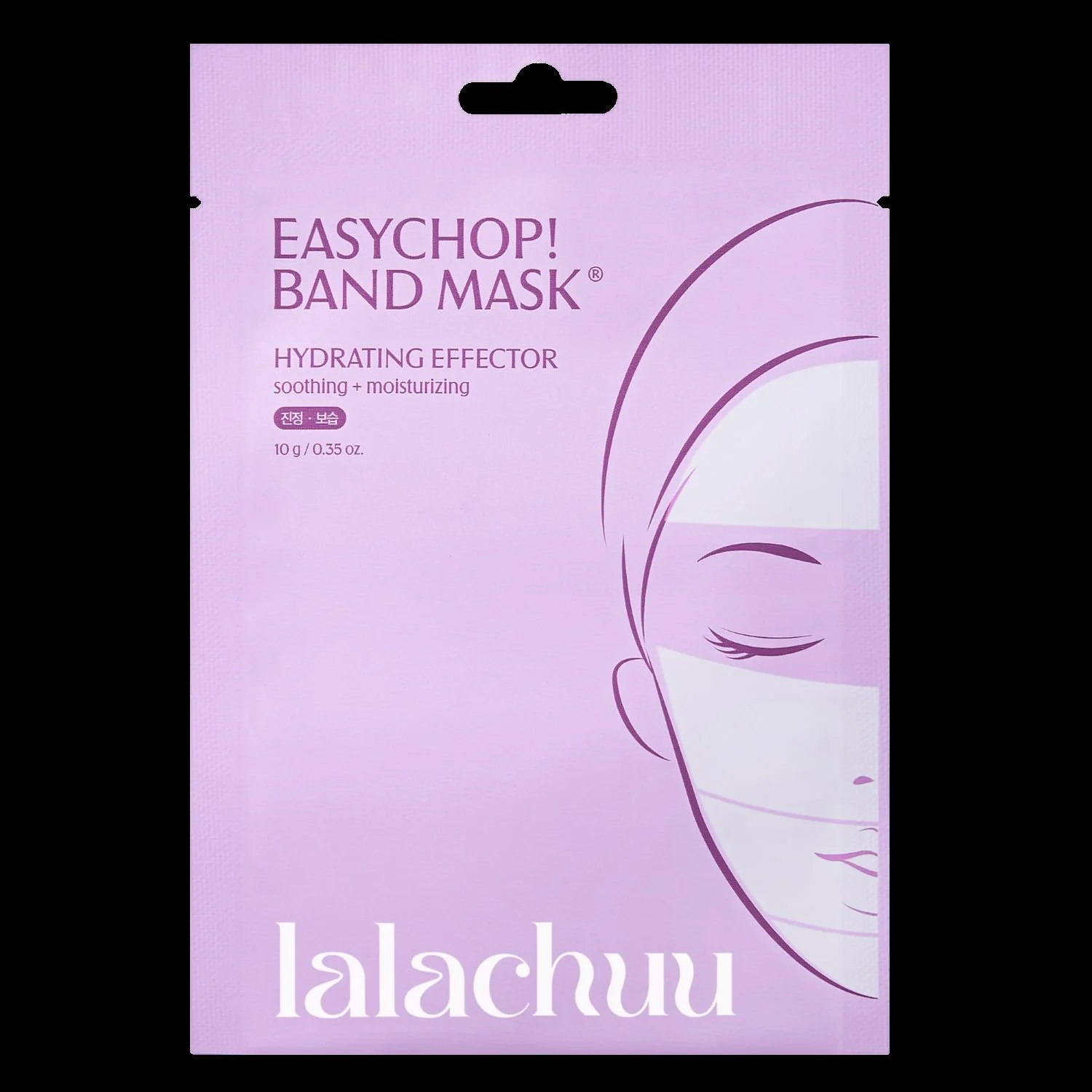 lalachuu EasyChop Band Mask maski z bandażem Hydrating Effector, 4 sztuki