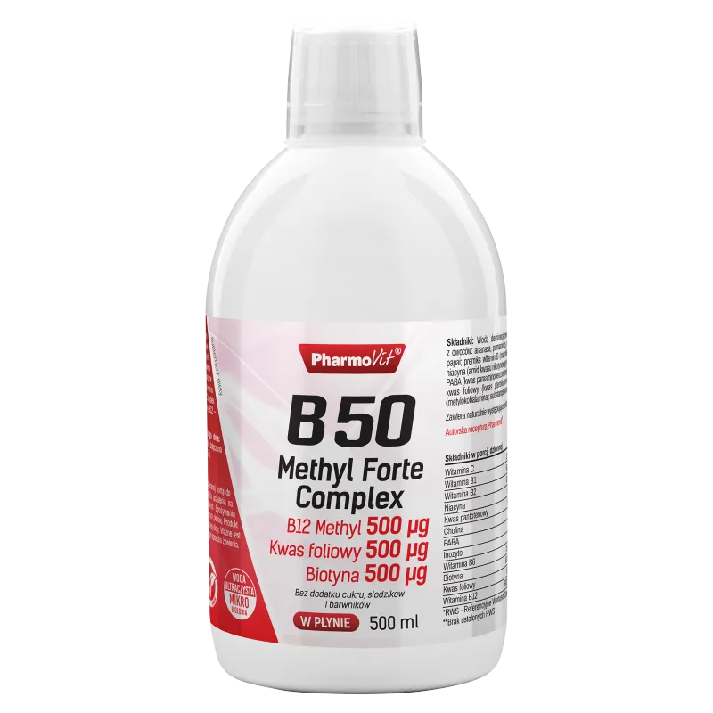 B 50 Methyl Forte Complex Pharmovit, suplement diety, 500 ml