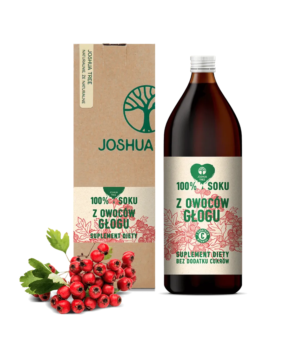 Joshua Tree sok z owoców głogu z dodatkiem witaminy C, suplement diety, 1000 ml
