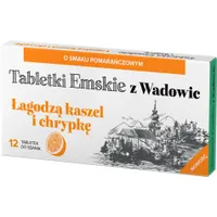 Tabletki Emskie z Wadowic, smak pomarańczowy, 12 tabletek do ssania