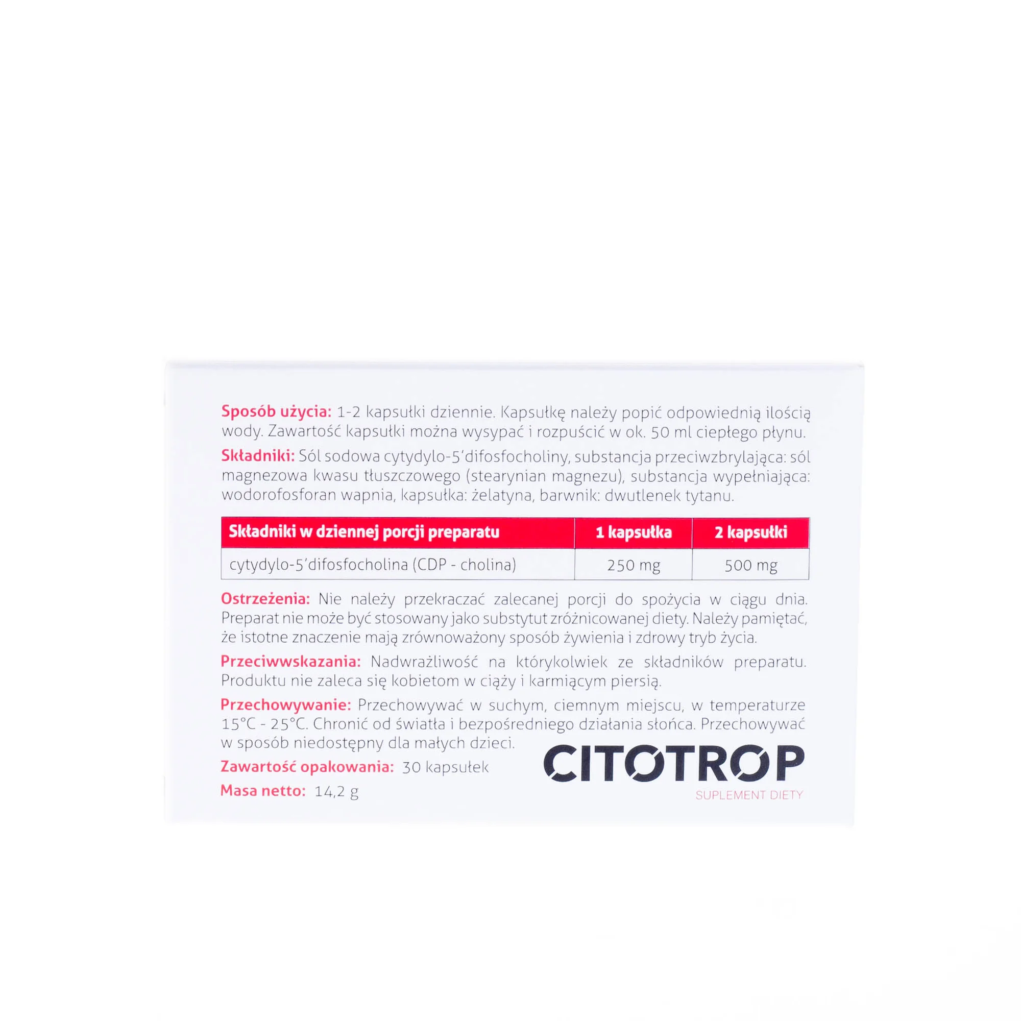 Citotrop suplement diety, 30 kapsułek