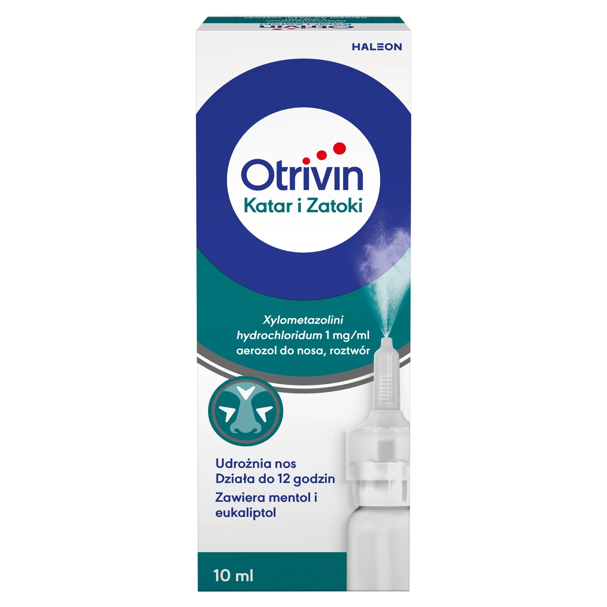 Otrivin Katar i Zatoki 1 mg/ml, aerozol do nosa, roztwór, 10 ml
