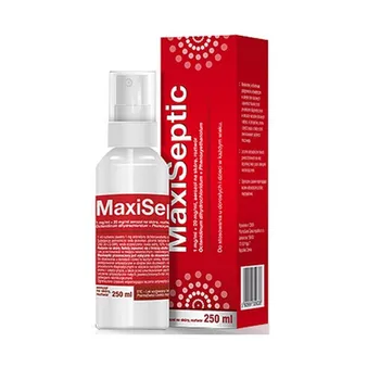 Maxiseptic, 1 mg + 20 mg/ml, aerozol na skórę, 250 ml 