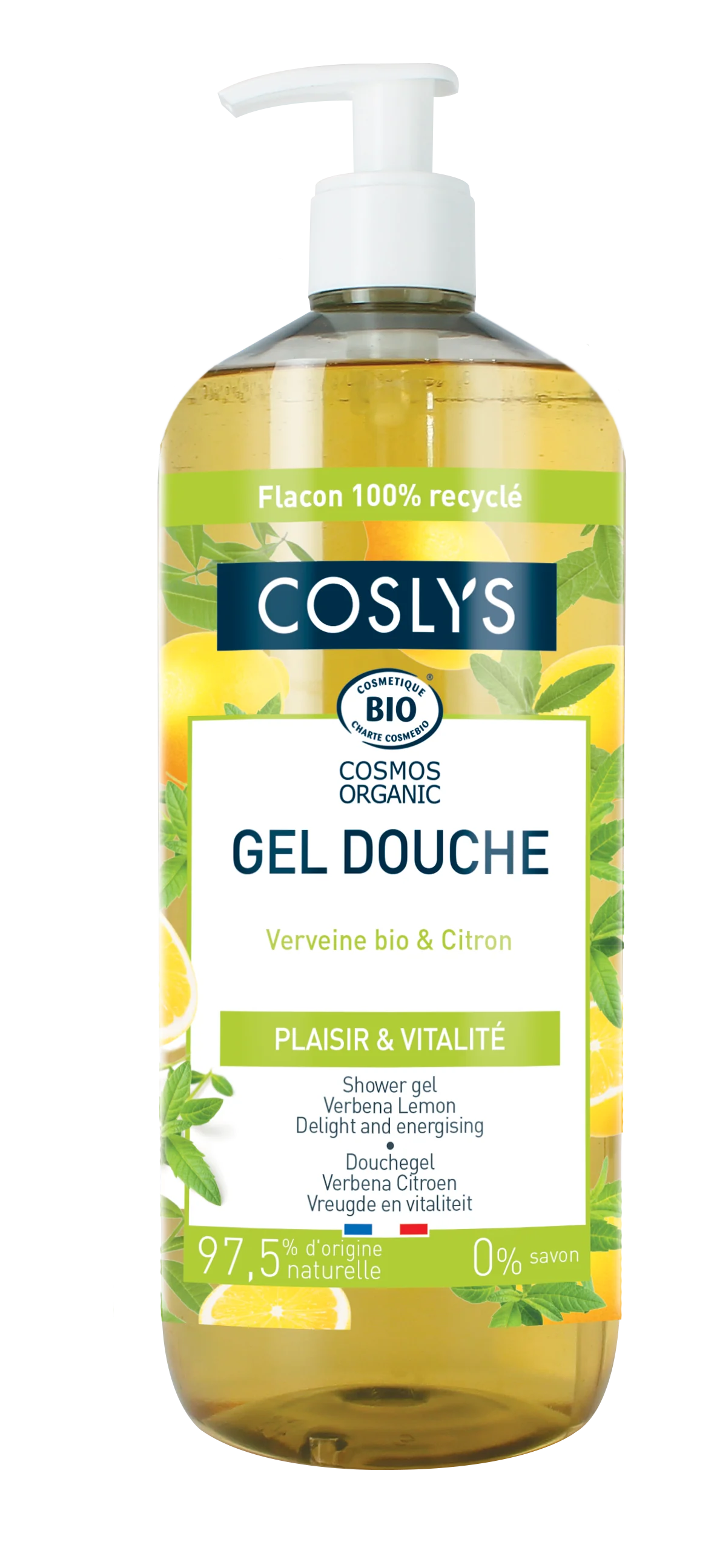 Coslys delikatny żel pod prysznic Werbena i Cytryna, 1000 ml