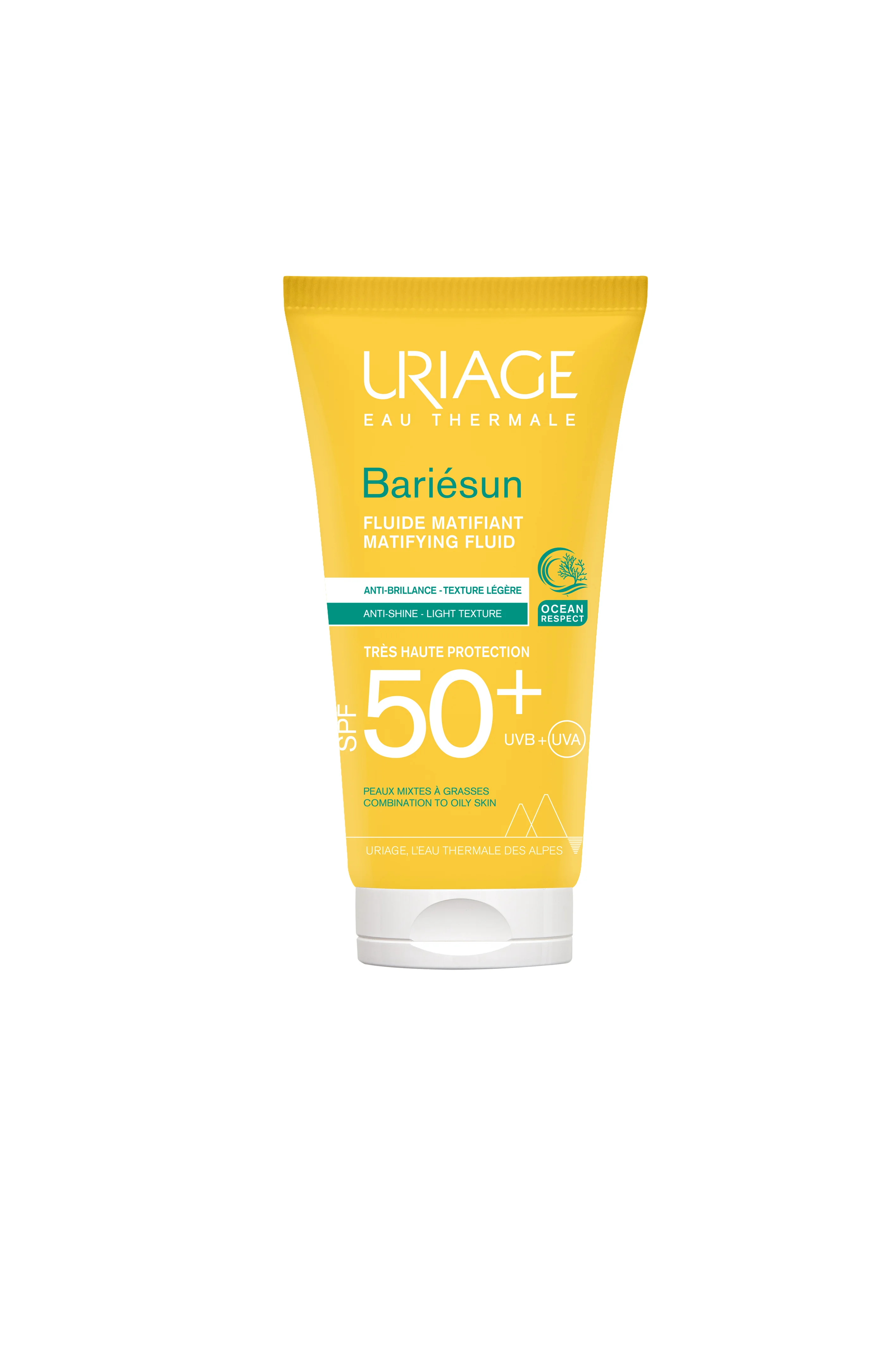 Uriage Bariesun Mat fluid matująco-nawilżający SPF 50+, 50 ml
