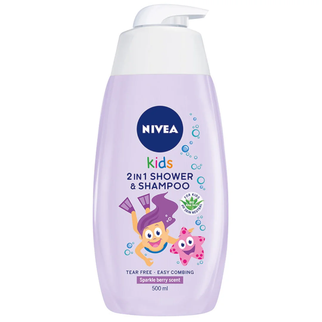Nivea Baby żel do mycia ciała i włosów 2 w 1 o zapachu owocowych żelków, 500 ml