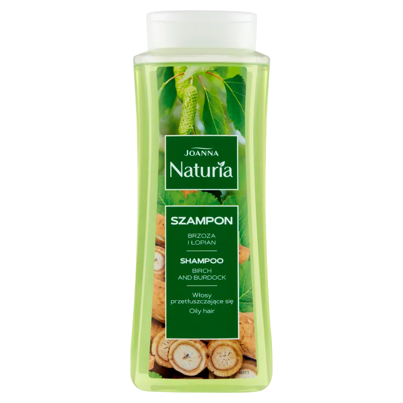 Joanna Naturia szampon do włosów przetłuszczających się z brzozą i łopianem, 500 ml