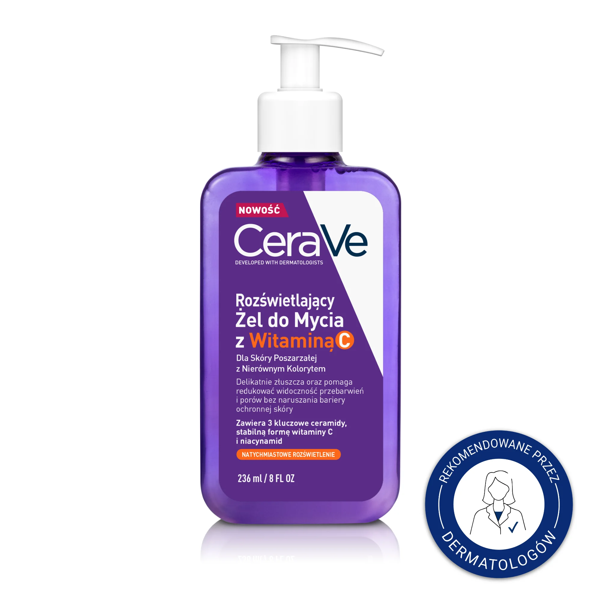 CeraVe rozświetlający żel do mycia z witaminą C, 236 ml