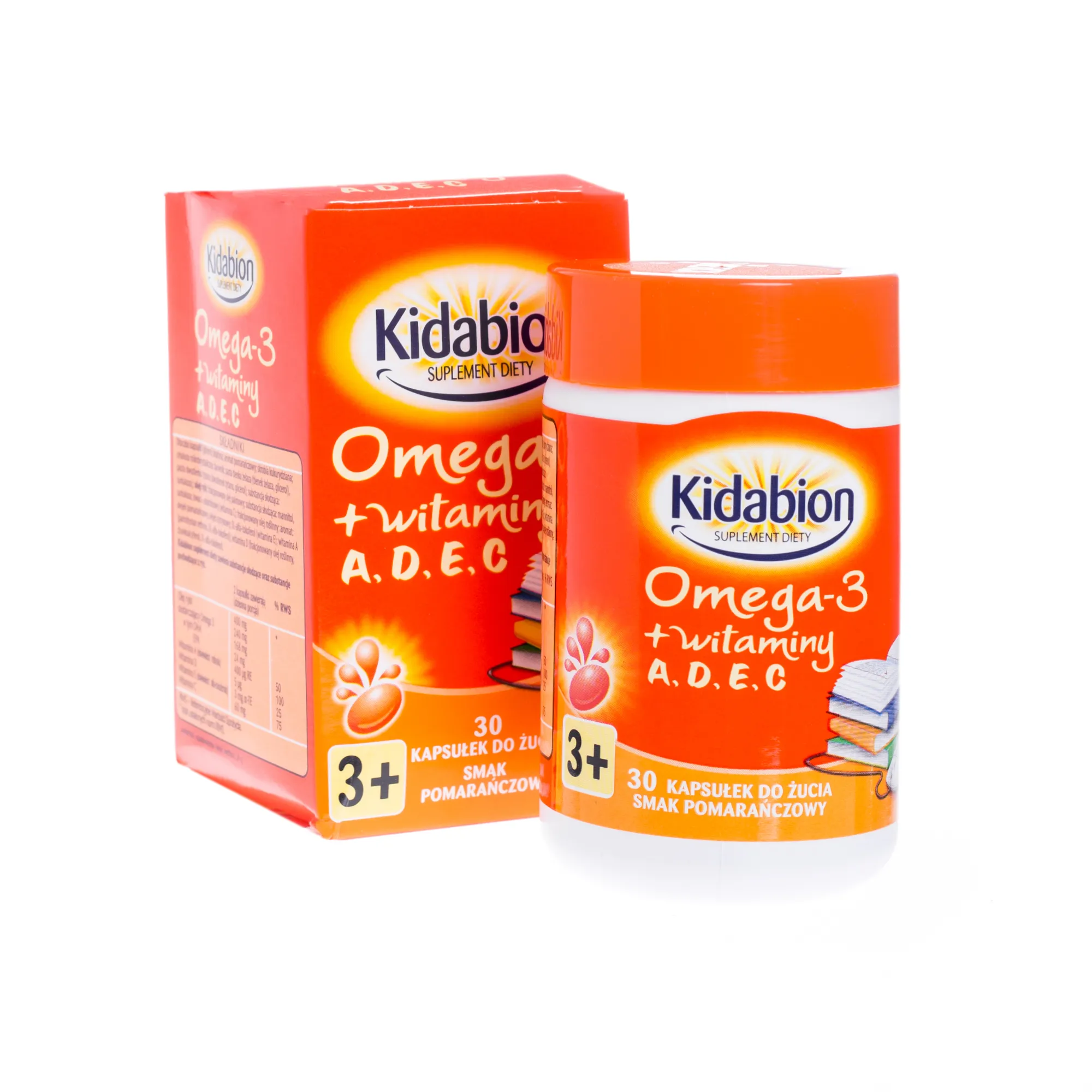 Kidabion smak Pomarańczowy, suplement diety, 30 kapsułek do żucia