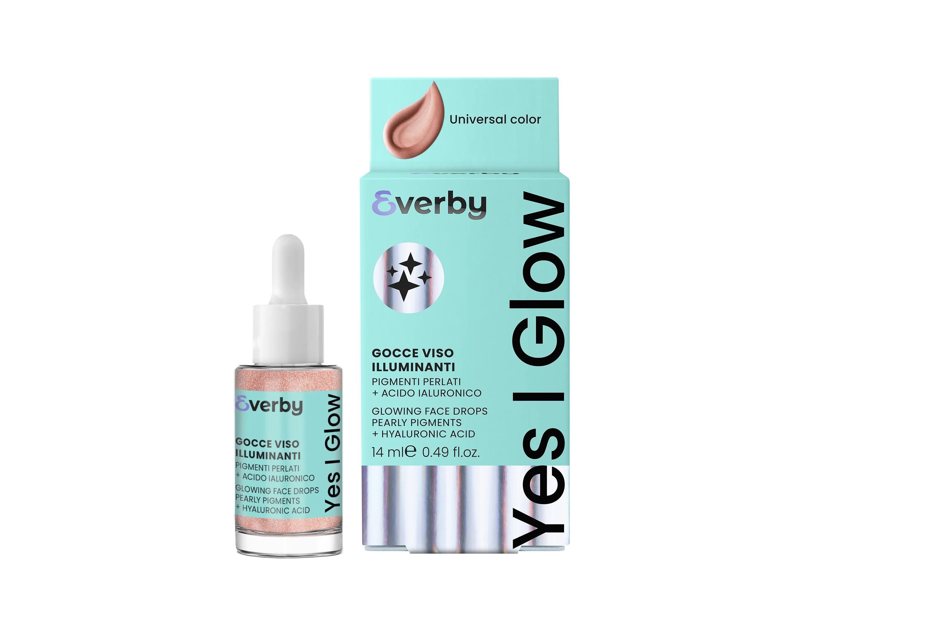 Everby Yes I Glow rozświetlające krople do twarzy, 14 ml