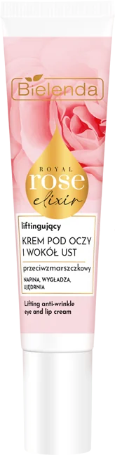 Bielenda Royal Rose przeciwzmarszczkowy krem liftingujący pod oczy i wokół ust, 15 ml