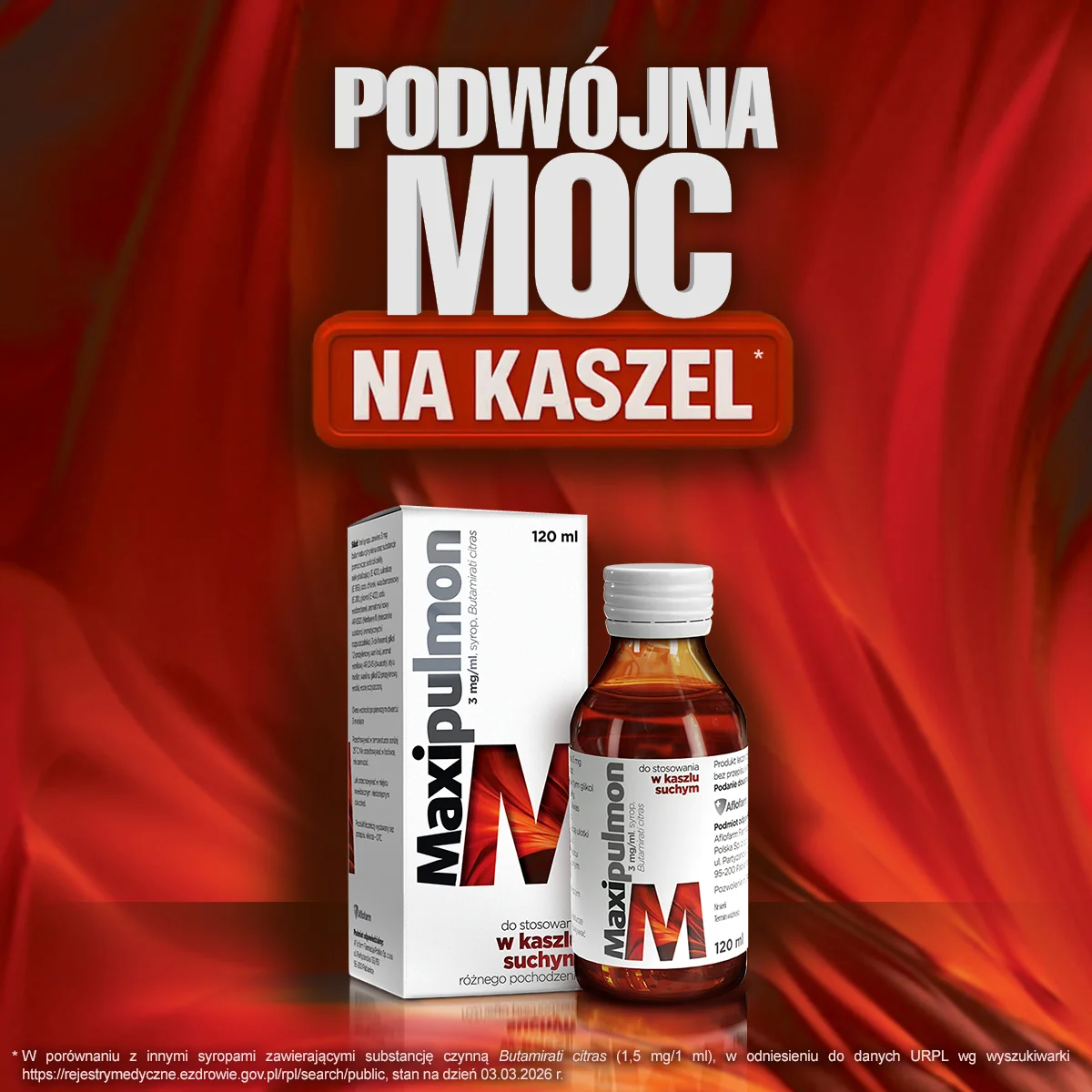 Maxipulmon 3 mg/ml, syrop, 120 ml