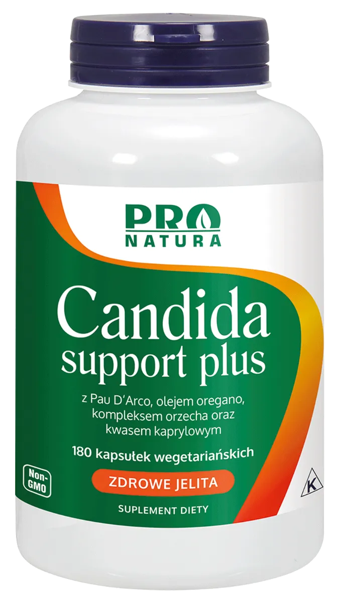 Pro Natura Candida Support Plus, suplement diety, 180 kapsułek