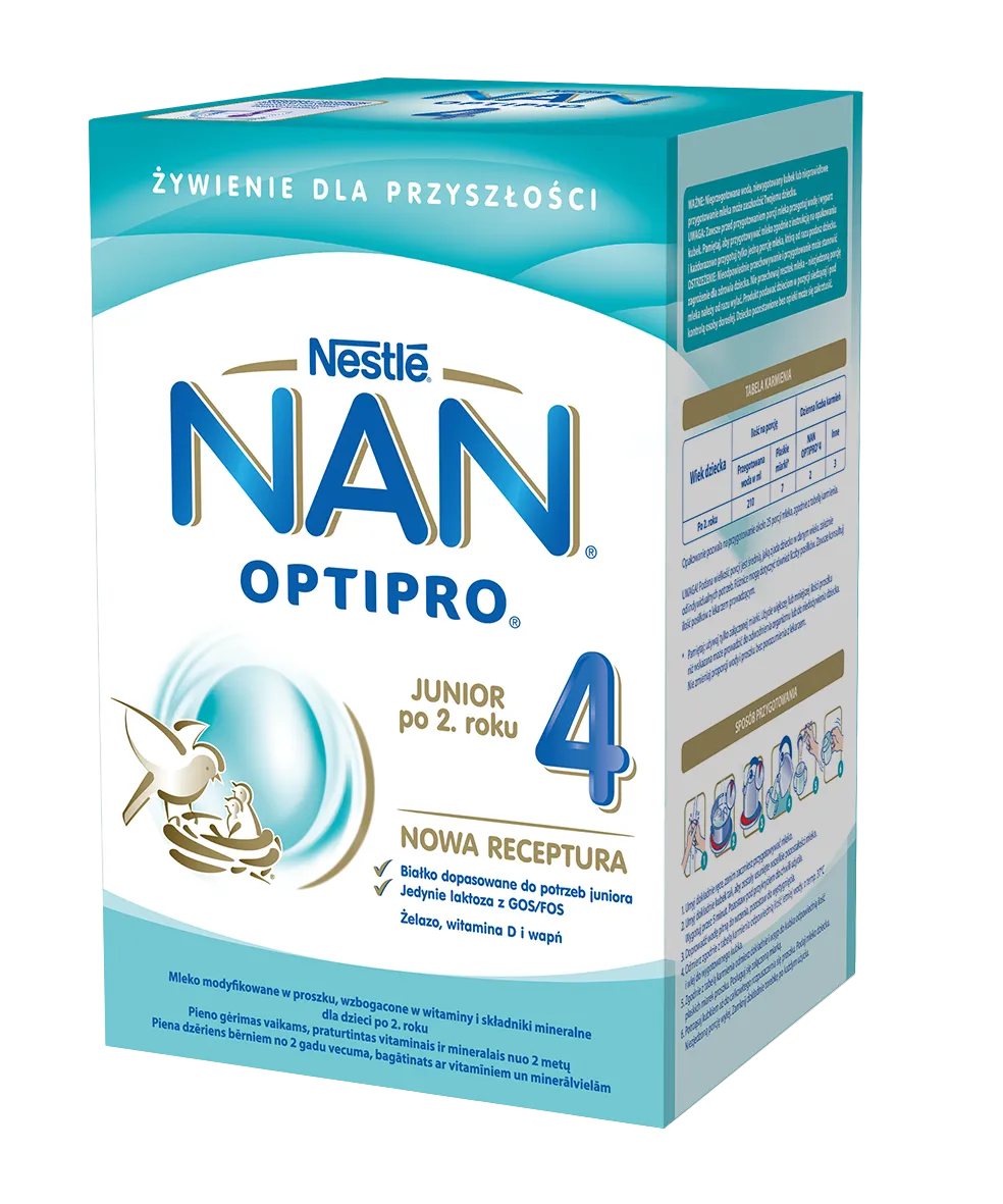 Nan Optipro 4. modyfikowane mleko dla dzieci po 2. roku życia, 800 g
