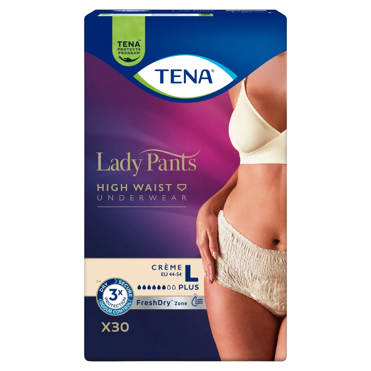 TENA Lady Pants Crème bielizna chłonna Plus L, 30 sztuk