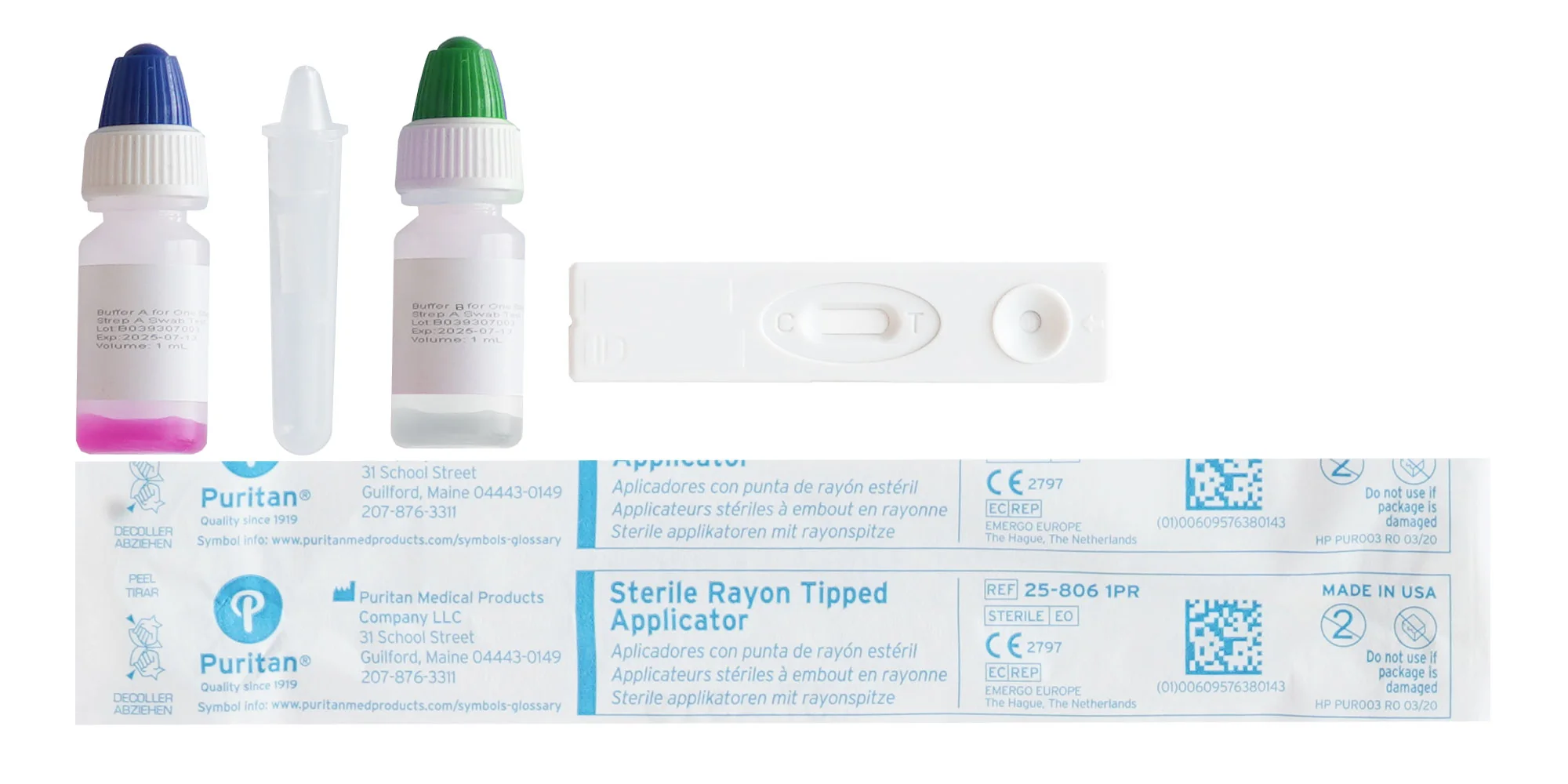 Angina Test Strep A jednorazowy domowy test, 1 sztuka