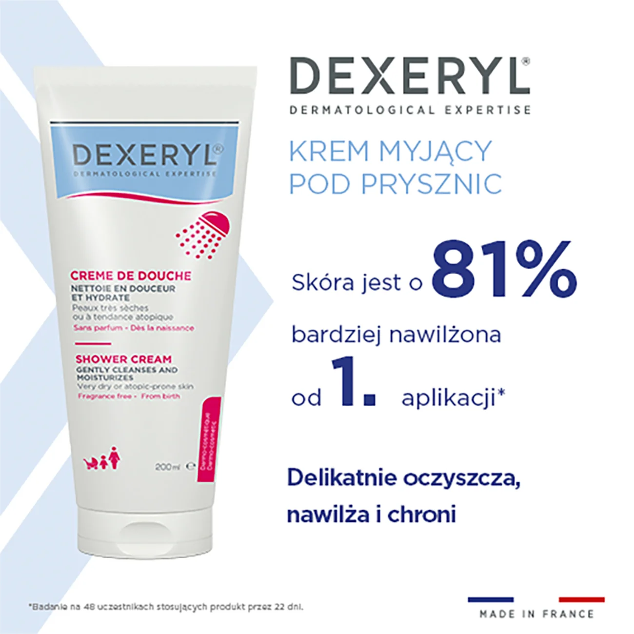 Dexeryl krem myjący pod prysznic, 200 ml