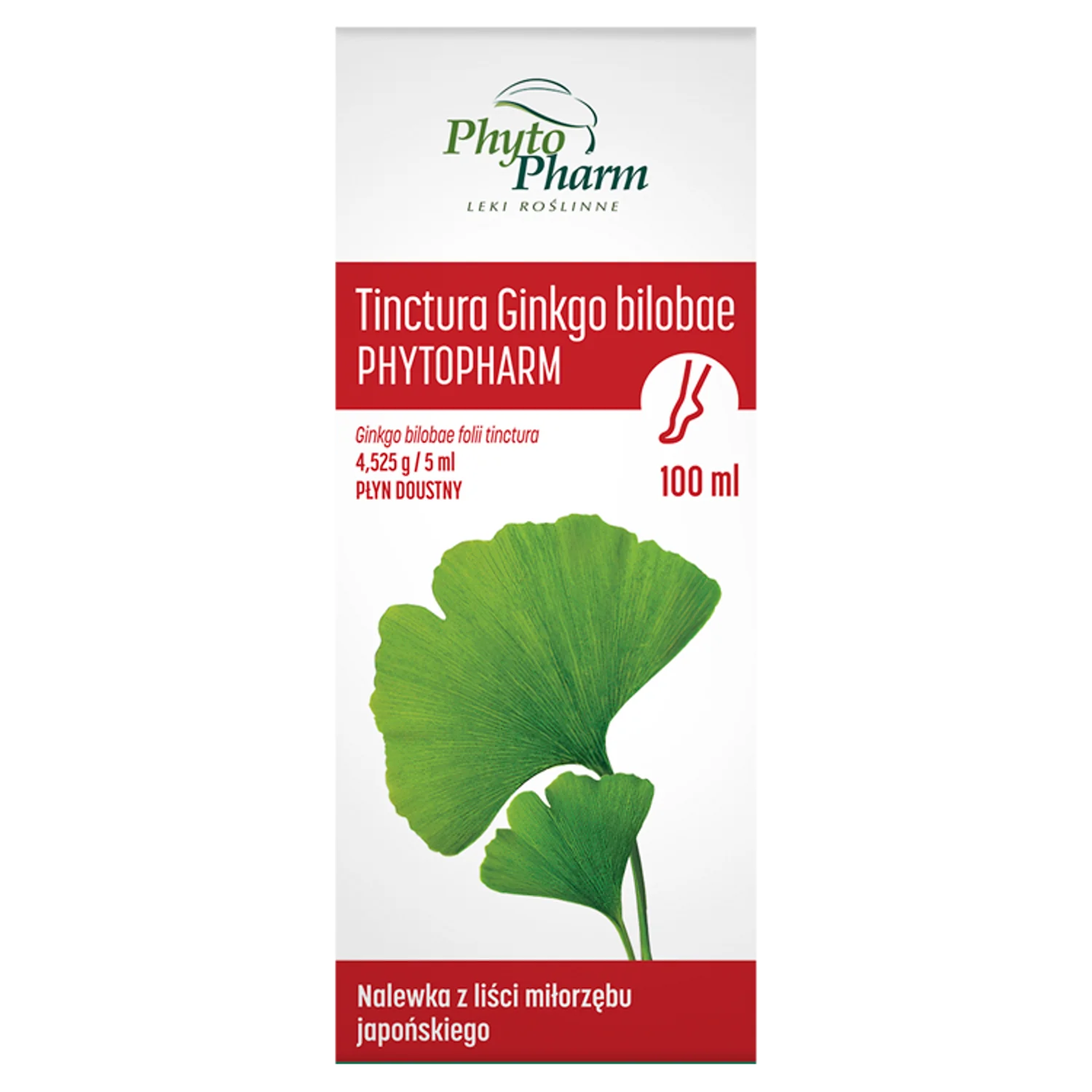 Tinctura Ginkgo Bilobae Phytopharm 4,525 g/5 ml płyn doustny, 100 ml