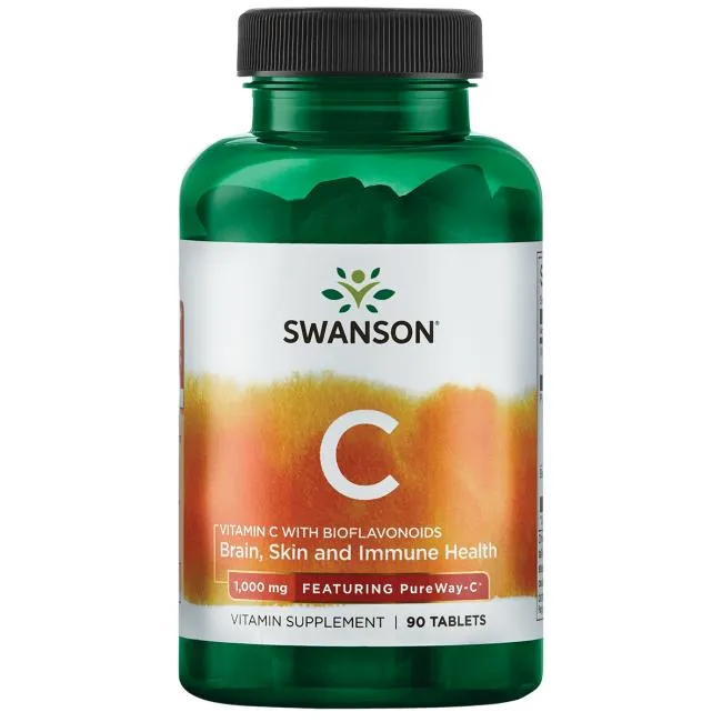 Swanson PureWay C 1000 mg, suplement diety, 90 kapsułek