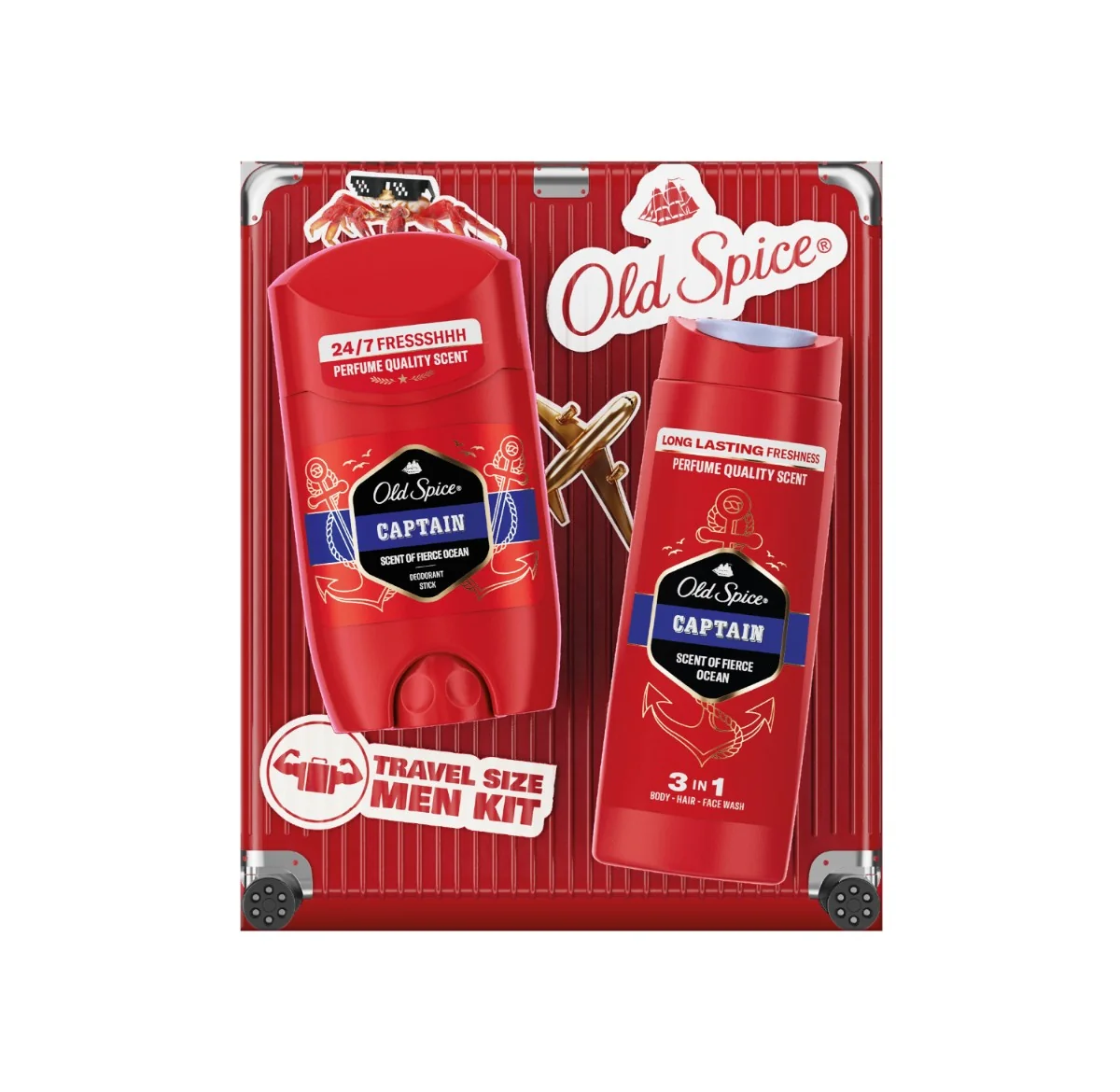 Old Spice Podróżny Zestaw Podarunkowy dezodorant w sztyfcie, 50 ml + żel pod prysznic, 90 ml