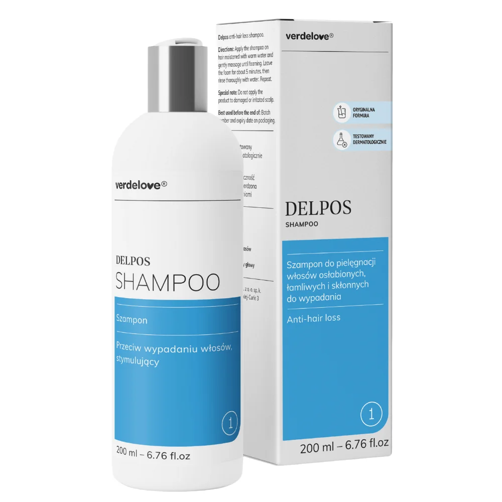 Verdelove Delpos Szampon przeciw wypadaniu włosów, 200 ml
