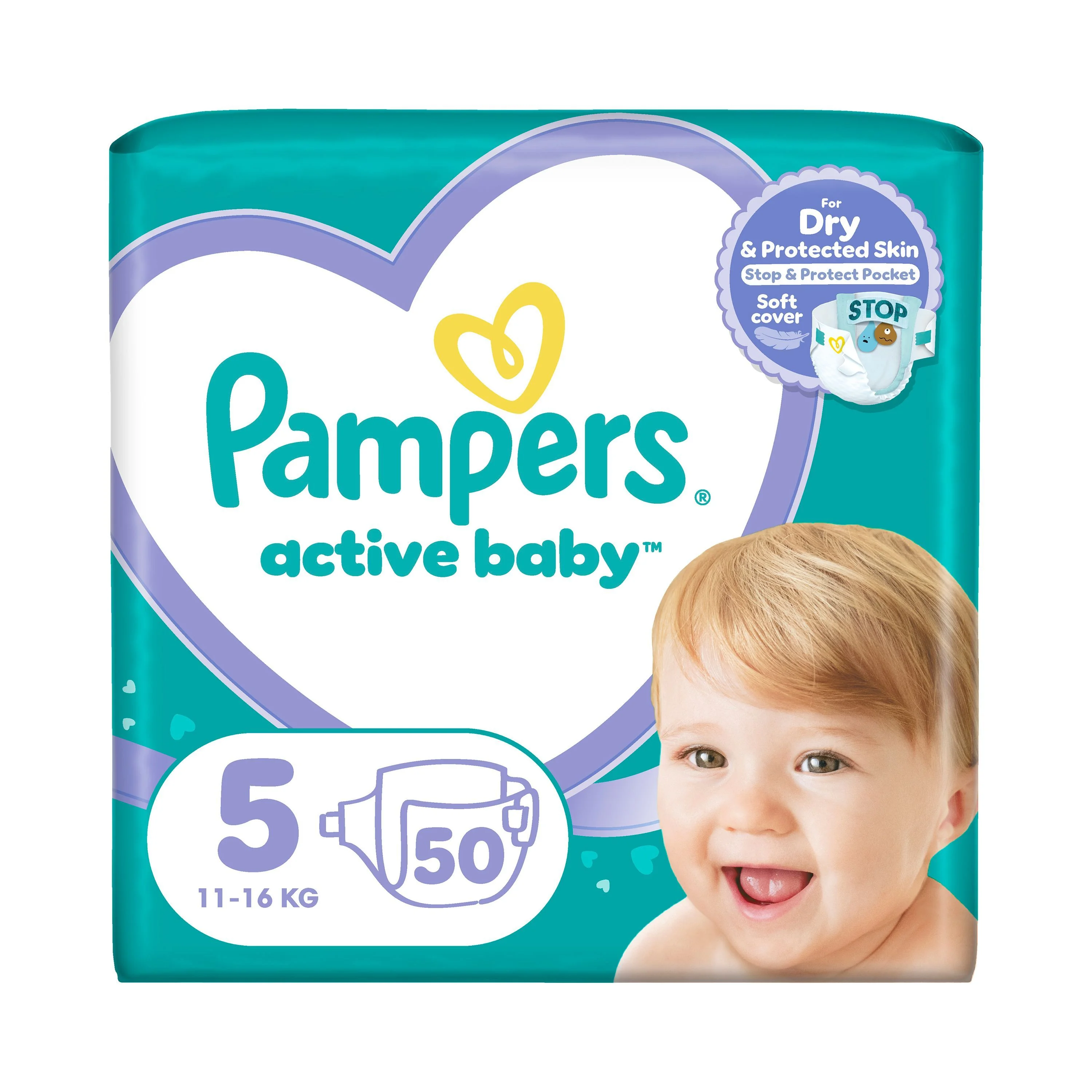 Pampers Active Baby rozmiar 5, 11-16 kg, 50 sztuk