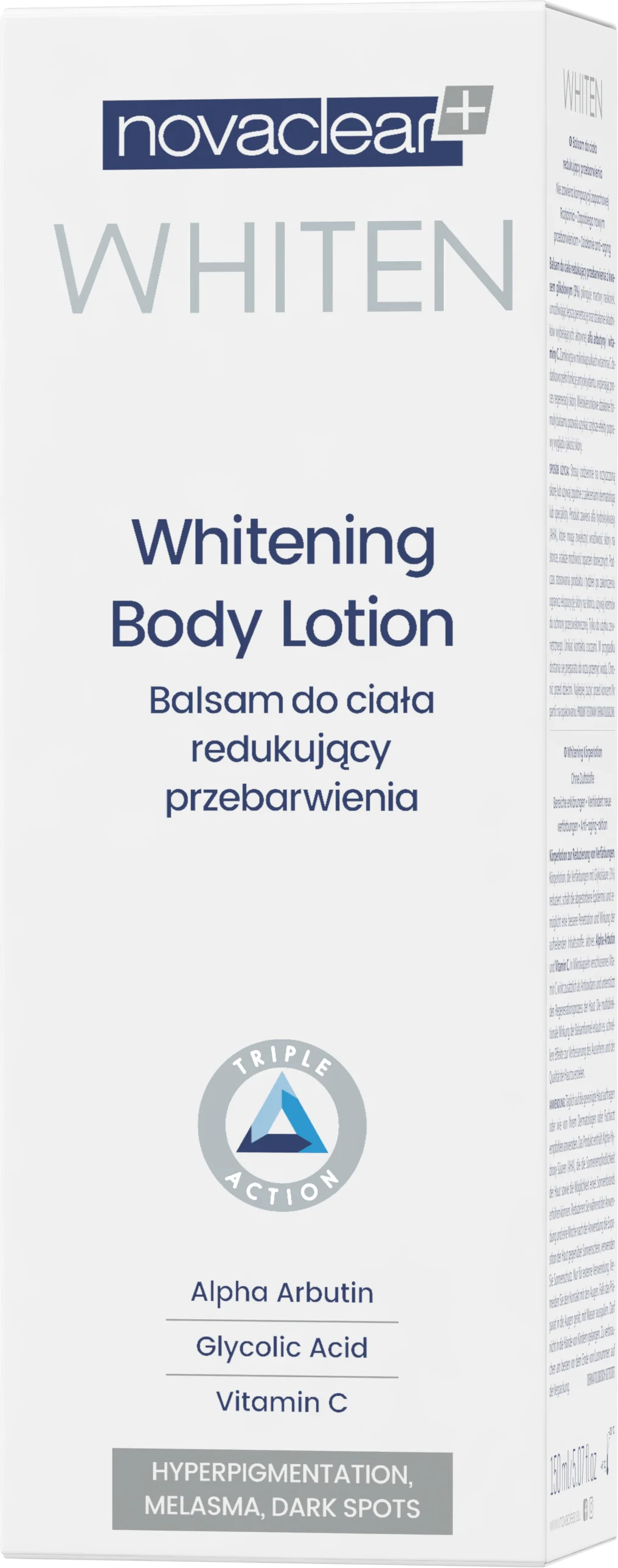 Equalan Novaclear Whiten Whitening Body Lotion balsam wybielający do ciała, 150 ml