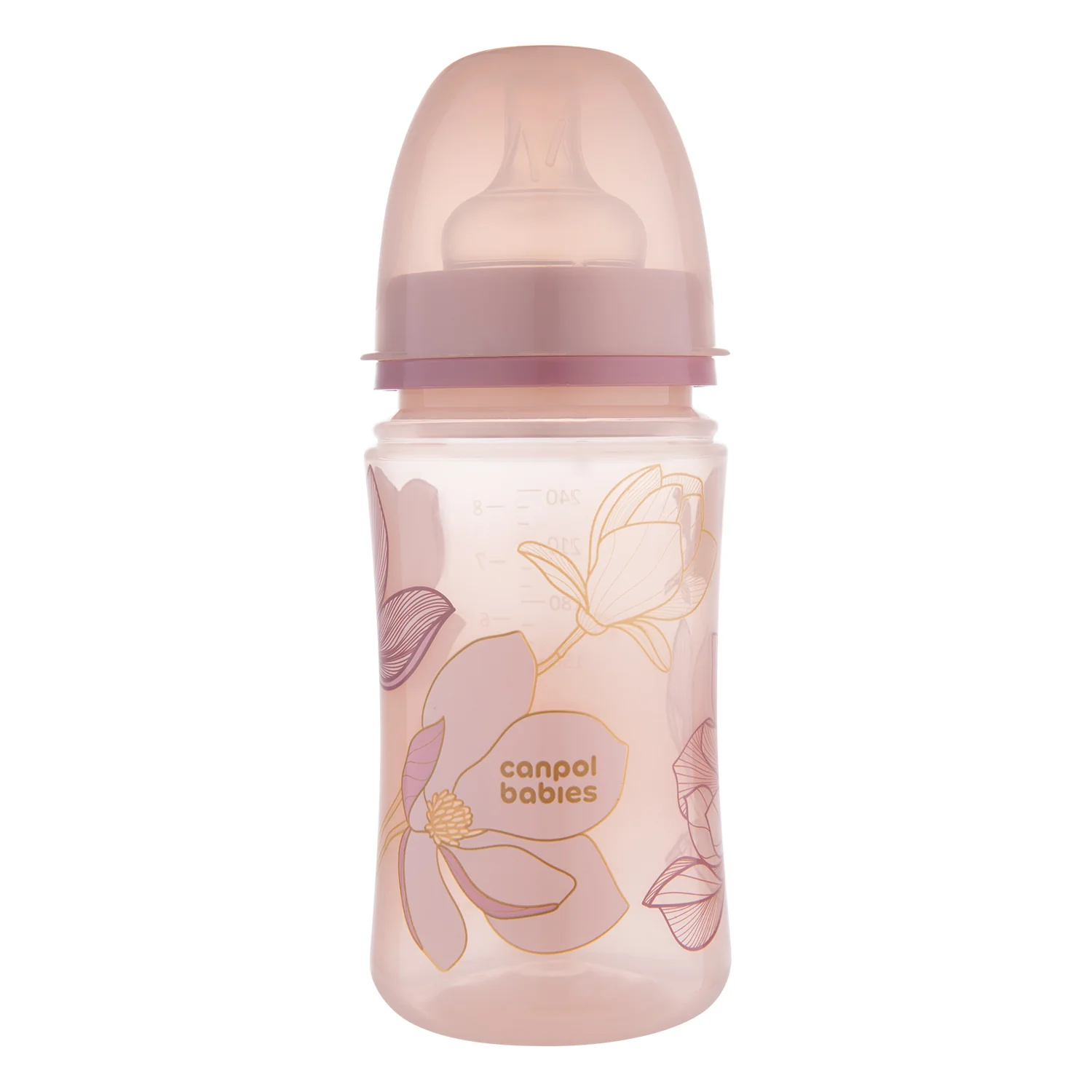 Canpol Babies EasyStart GOLD różowa butelka antykolkowa 240 ml, 1 sztuka