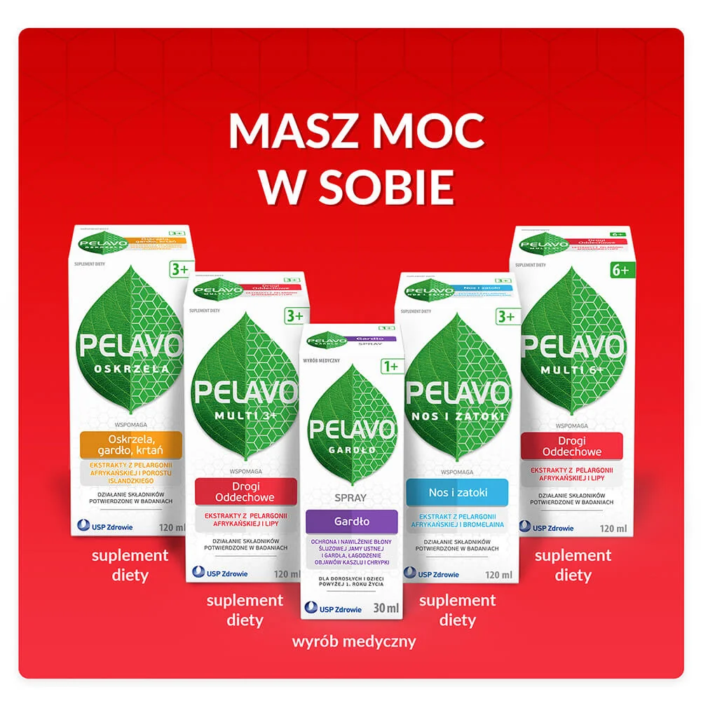 Pelavo Multi 6+, drogi oddechowe, ekstrakty z pelargonii afrykańskiej i lipy, 120 ml 