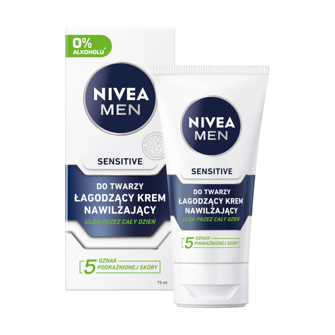 Nivea Men Sensitive łagodzący krem nawilżający, 75 ml