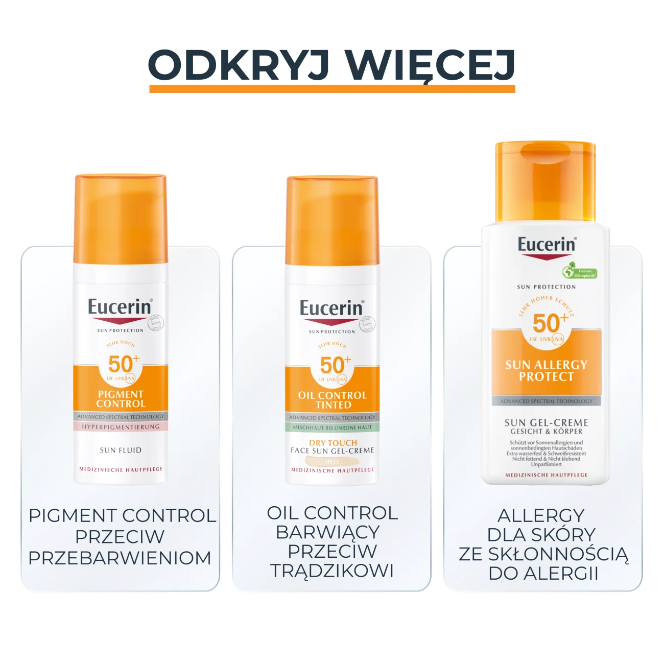 Eucerin Sun Pigment Control fluid ochronny przeciw przebarwieniom koloryzujący SPF 50+, 50 ml