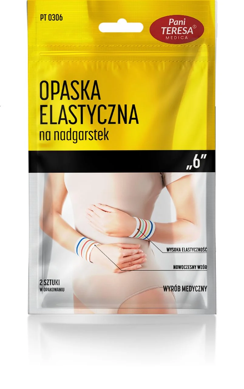 Pani Teresa opaska elastyczna na nadgarstek, krótka, rozmiar S, 2 szt.