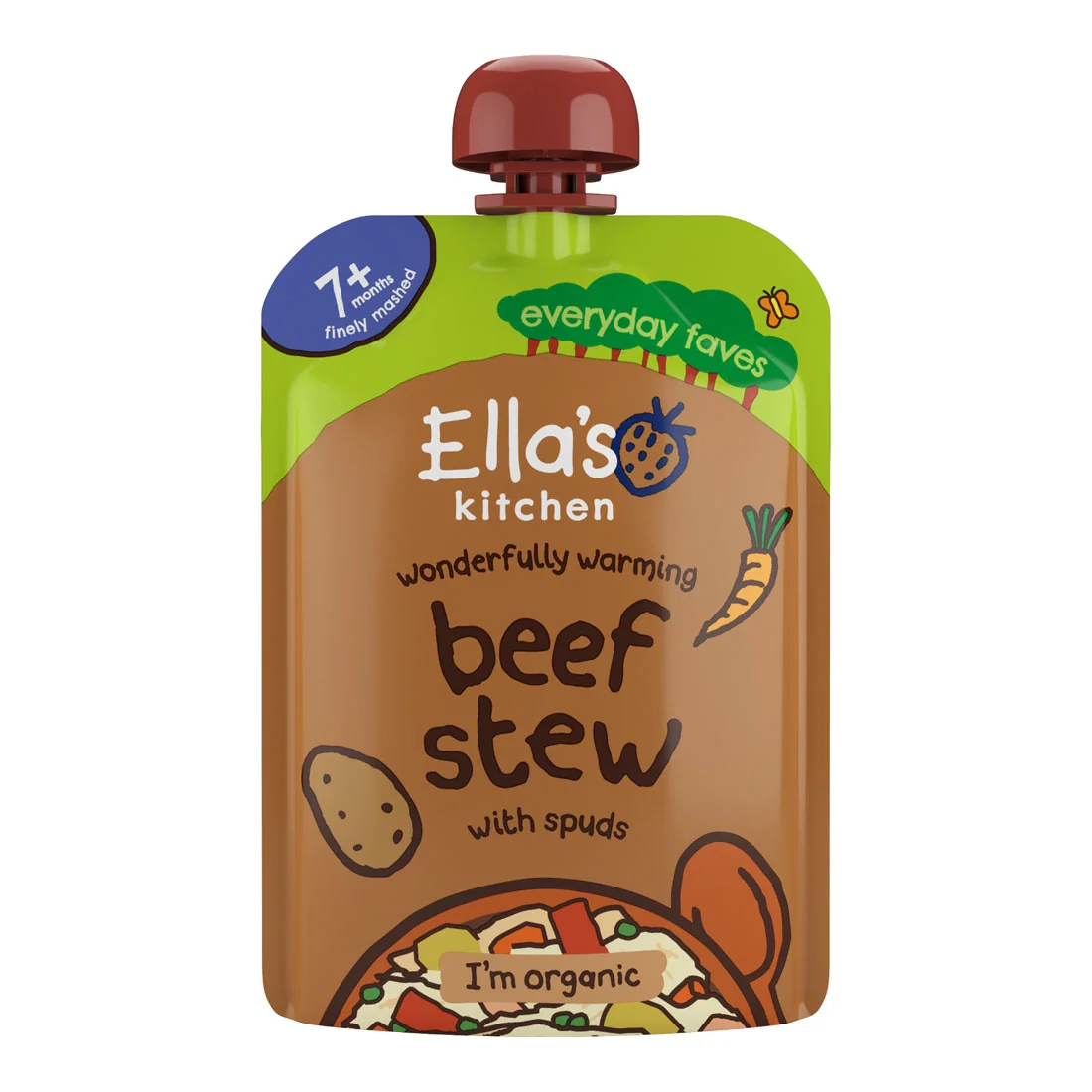 Ella's Kitchen BIO duszona wołowina z ziemniakami, 130 g