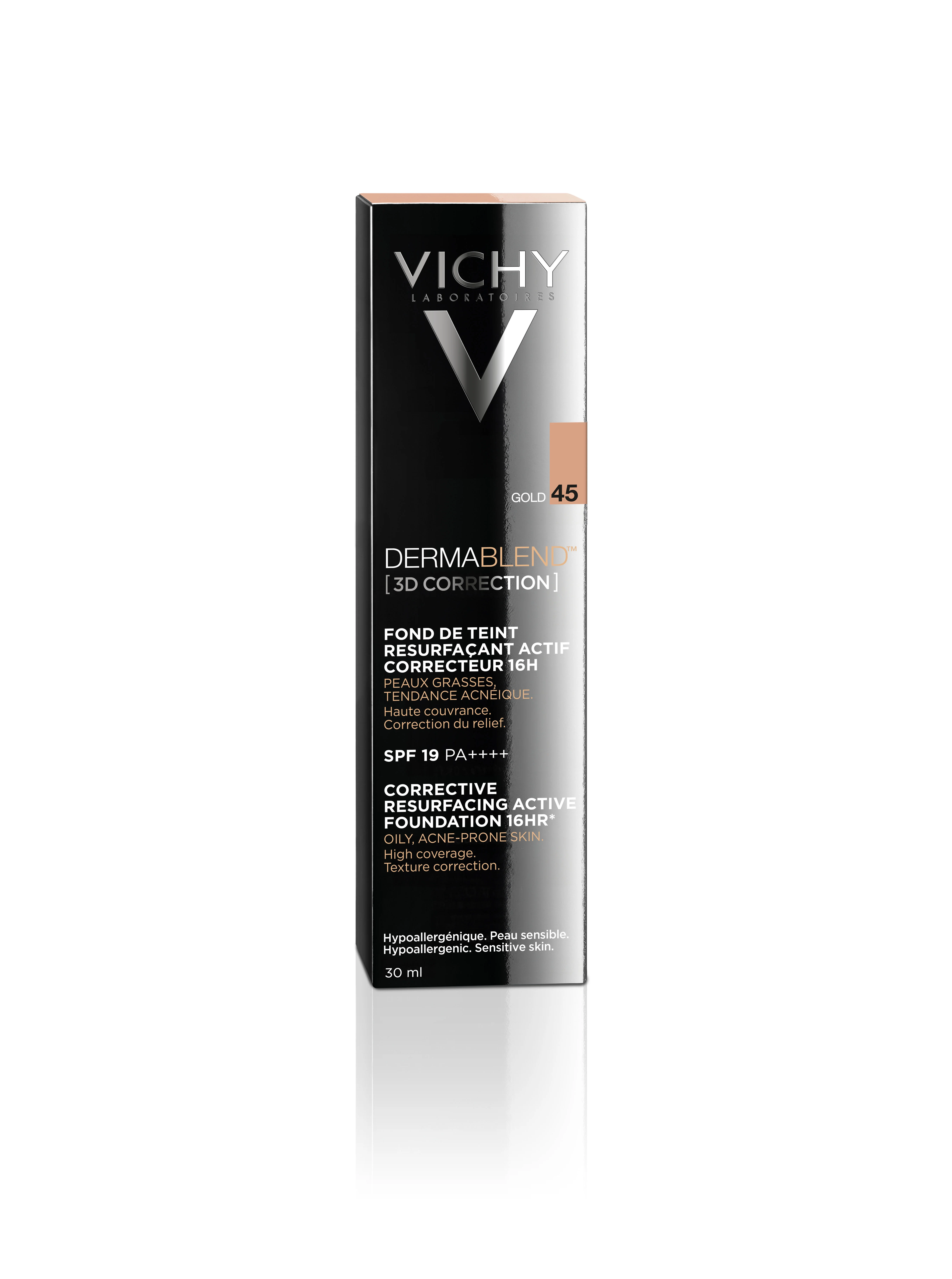 Vichy Dermablend 3D Correction podkład wyrównujący powierzchnię skóry 45 Gold, 30 ml