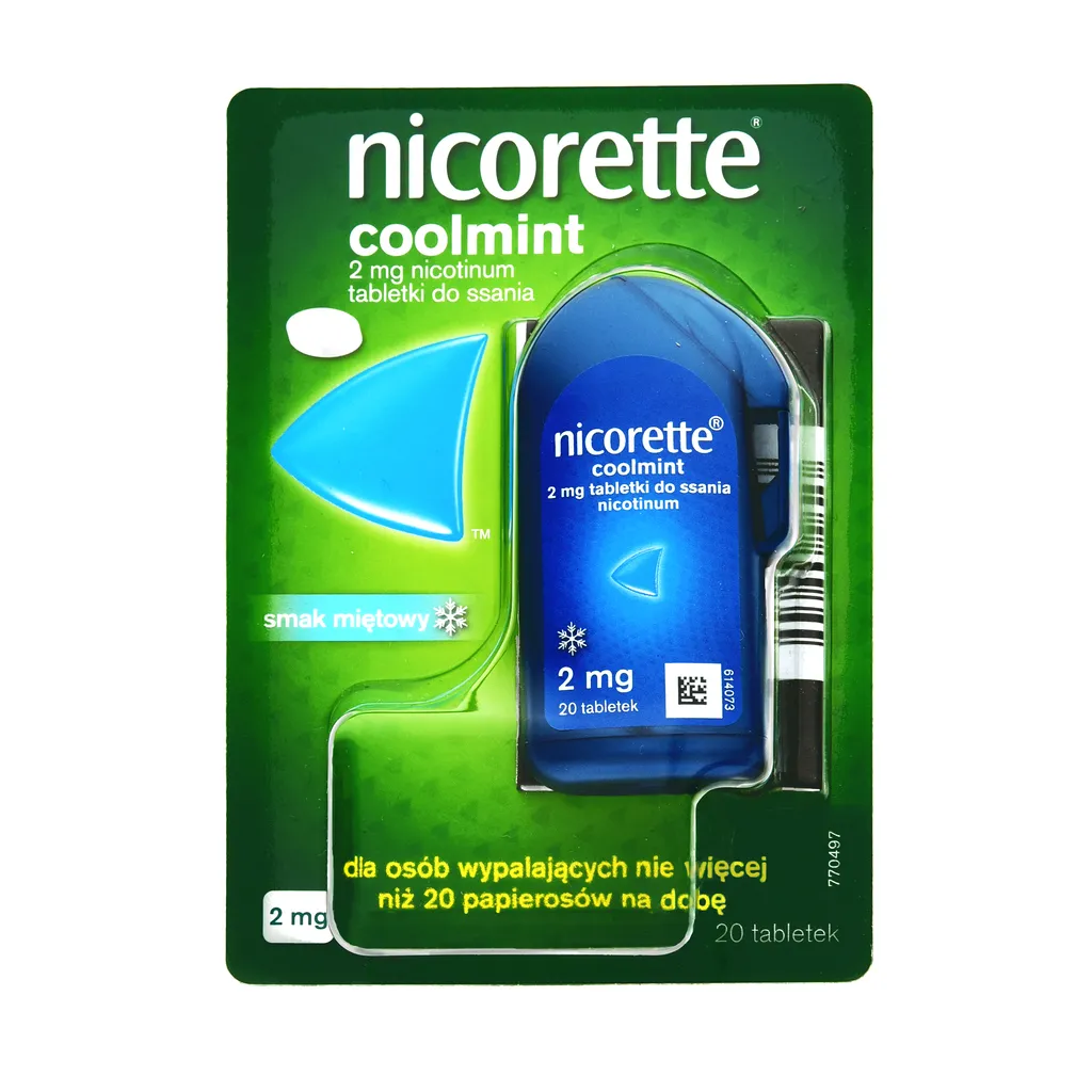 Nicorette Coolmint, 2mg, 20 tabletek