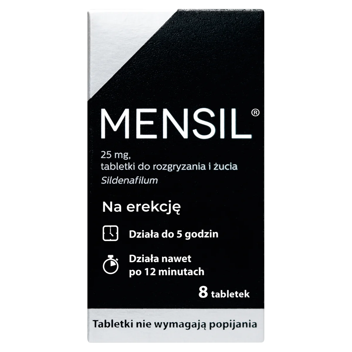 Mensil 25 mg 8 tabletek na erekcję