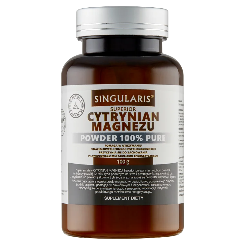 Singularis Superior Cytrynian Magnezu Powder 100% Pure proszek, 100 g