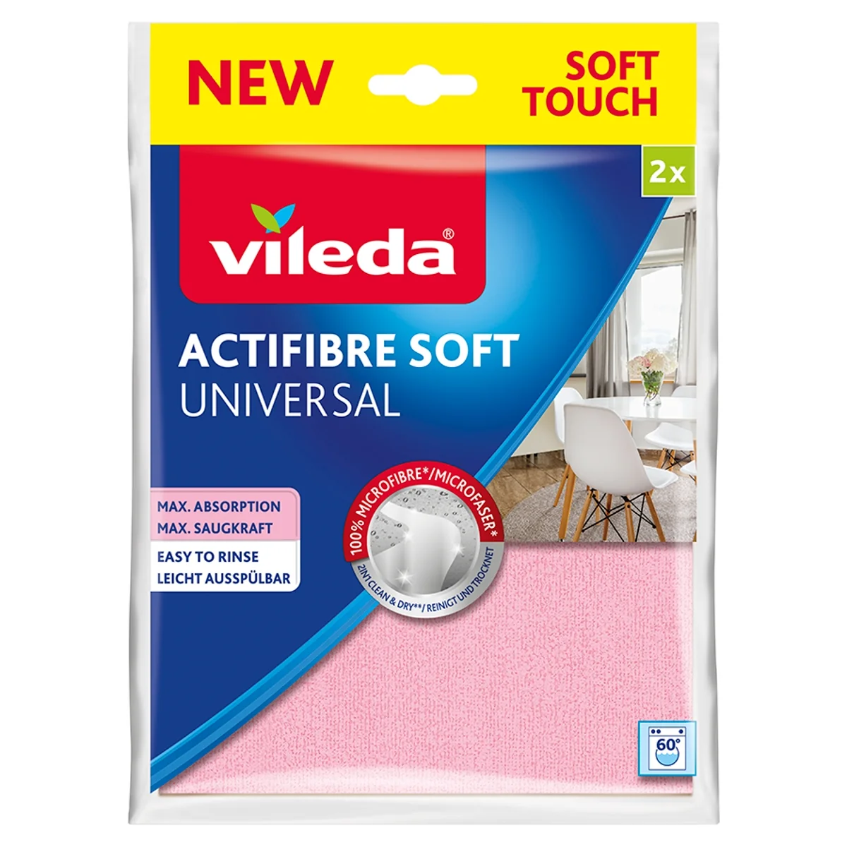 Vileda Actifibre Soft Universal ściereczka, 2 sztuki