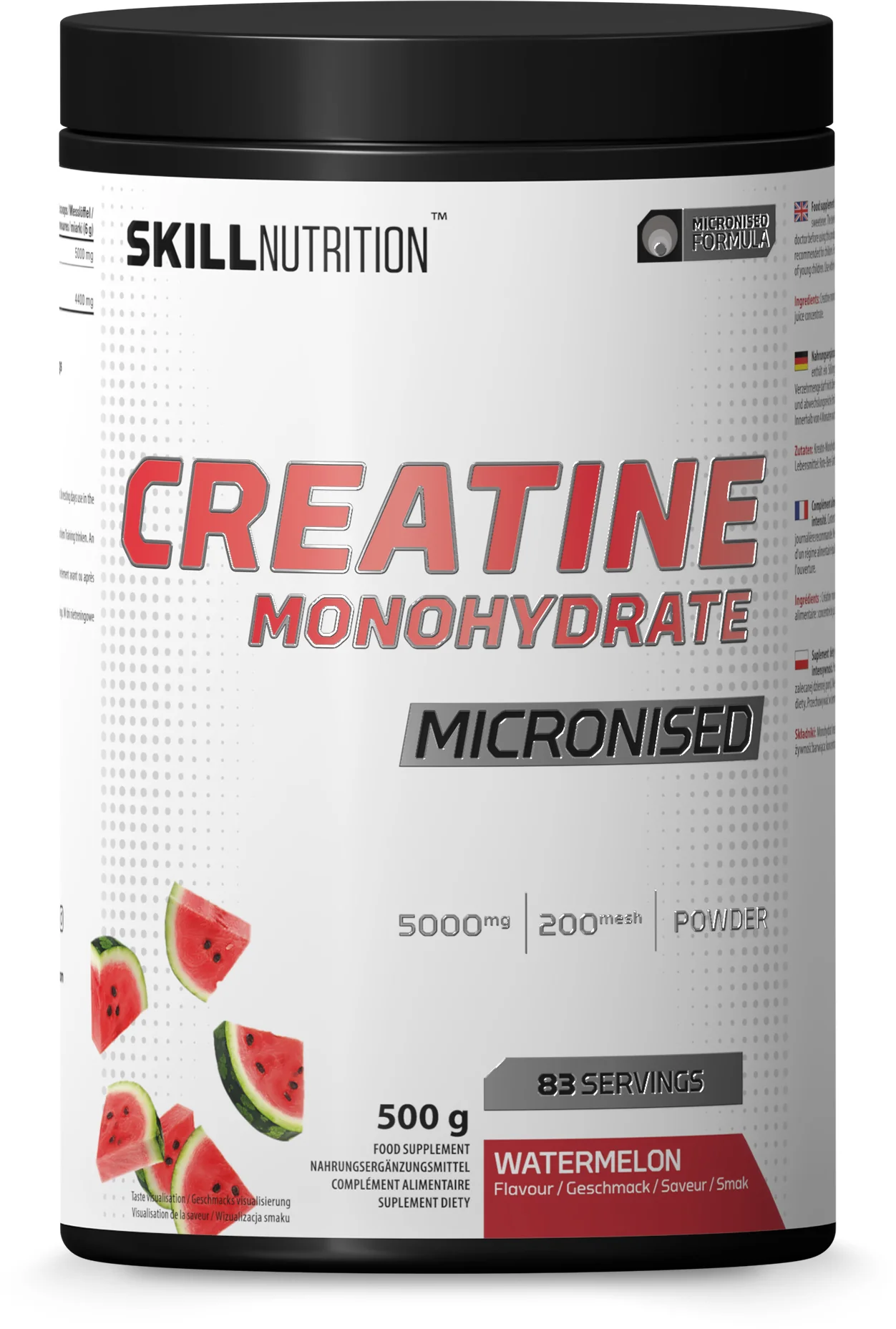 Skill Creatine Monohydrate Micronised watermelon, proszek, 500 g