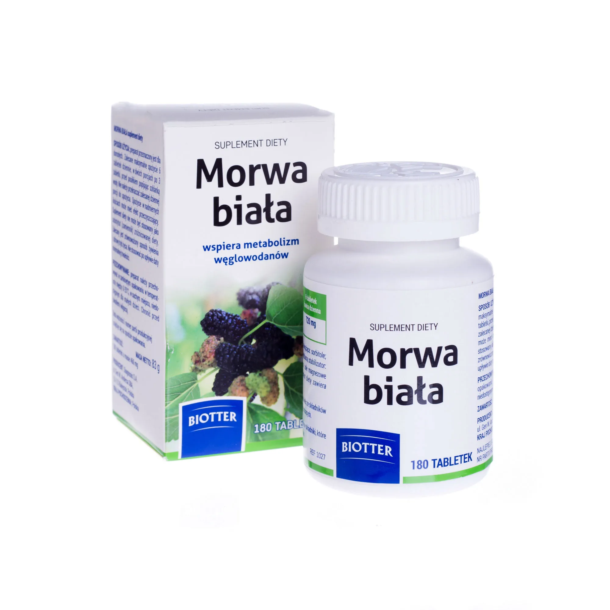 Morwa Biała Biotter, 180 tabletek