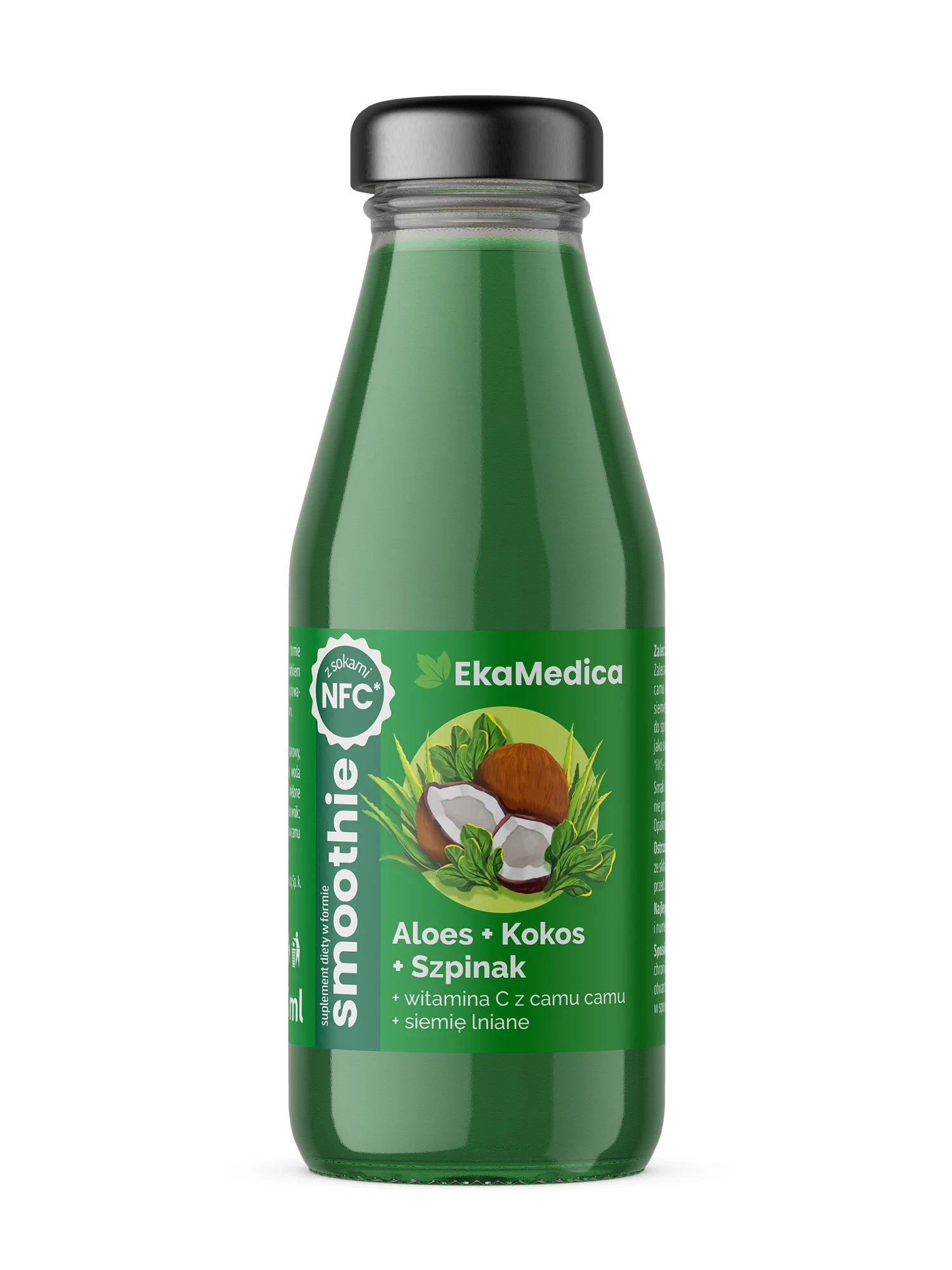 EkaMedica Smoothie aloes-kokos-szpinak, 250 ml
