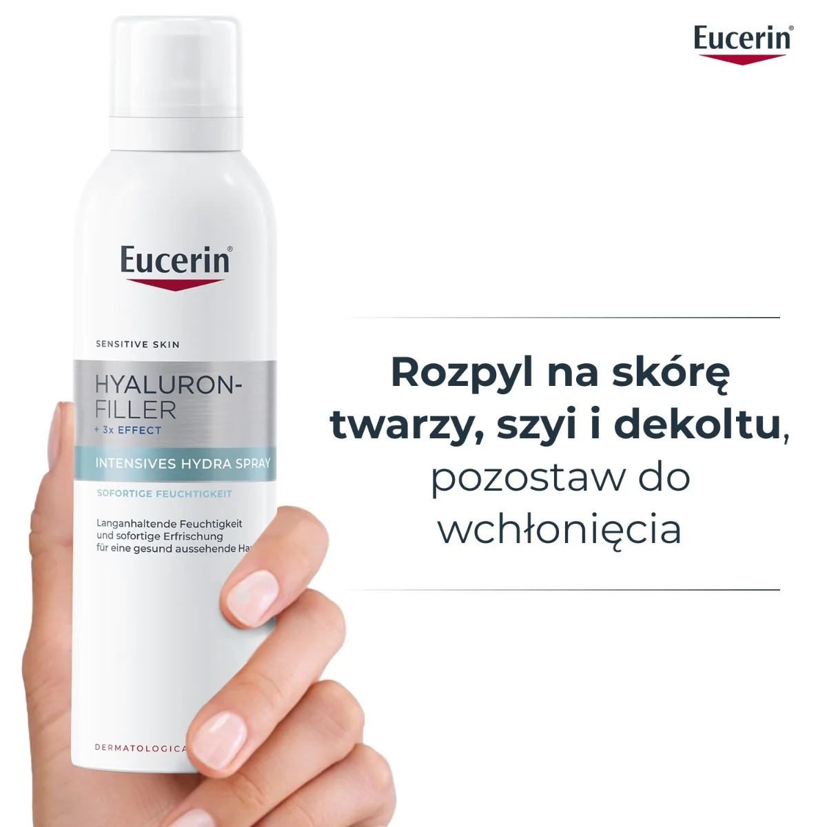 Eucerin Hyaluron-Filler nawilżająca mgiełka do twarzy, 150 ml