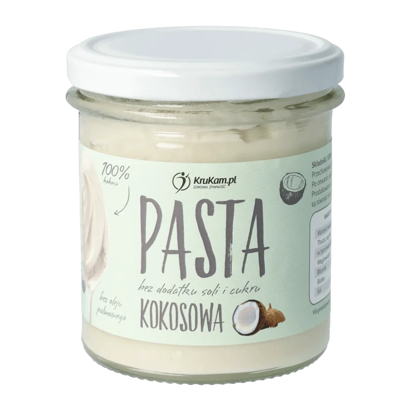 KruKam pasta kokosowa bez dodatku soli i cukru, 300 g