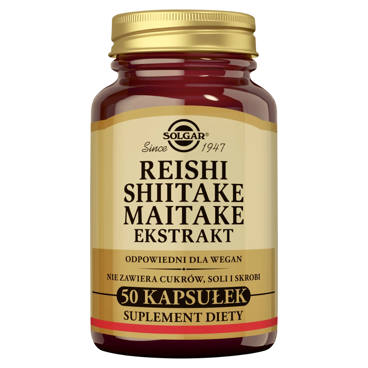 Solgar Reishi Shiitake Maitake ekstrakt, 50 kapsułek