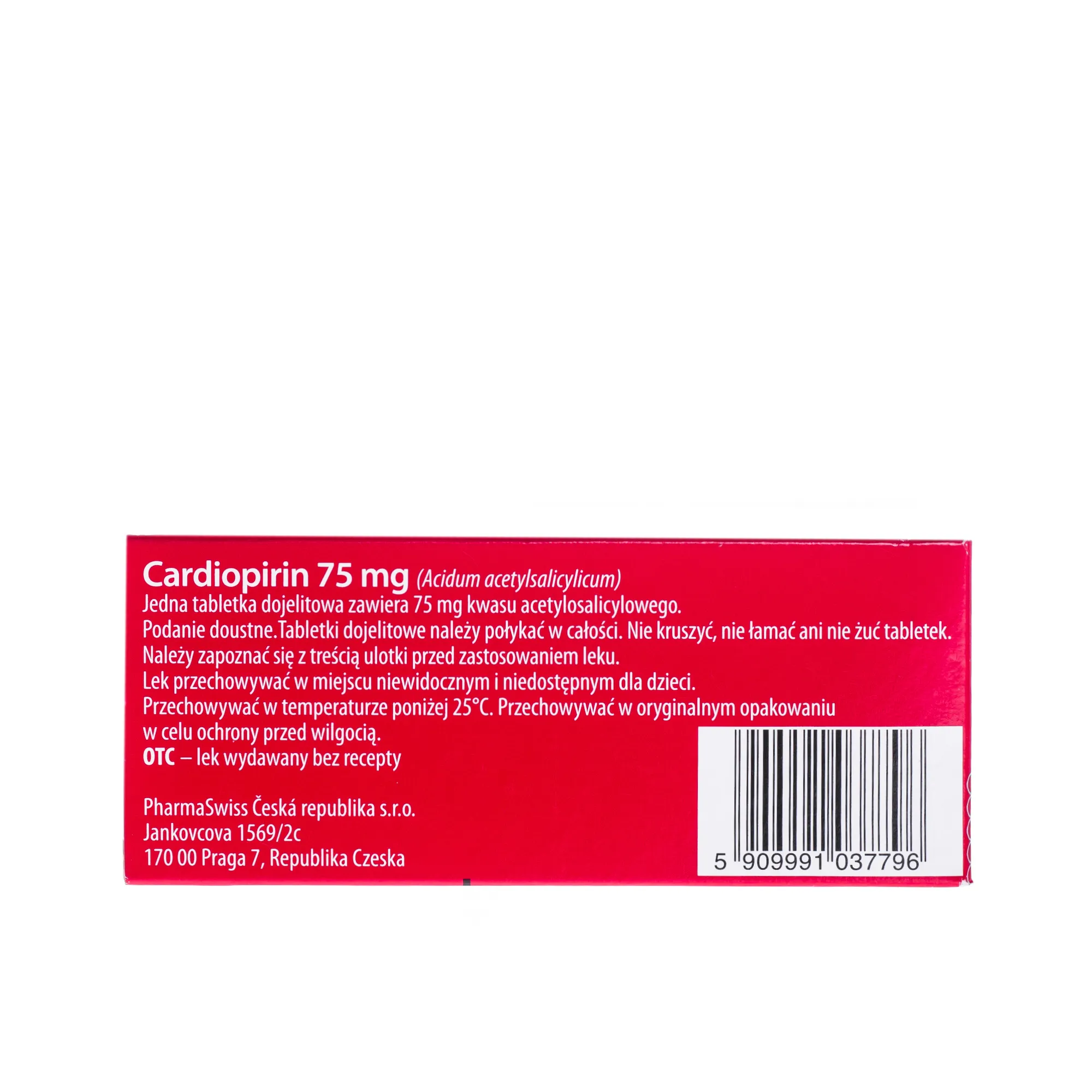 Cardiopirin, 75 mg, tabletki dojelitowe, 60 tabletek 