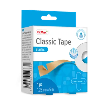Classic Tape Elastic Dr.Max, elastyczny przylepiec na rolce 1,25 cm x 5 m, 1 sztuka 
