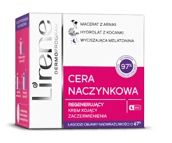 Lirene CERA NACZYNKOWA regenerujący krem kojący zaczerwienienia na noc, 50 ml