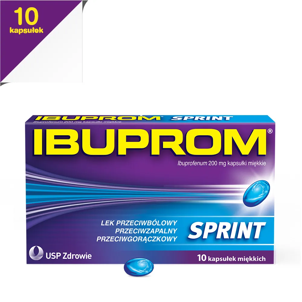 Ibuprom Sprint, 200 mg, 10 kapsułek miękkich